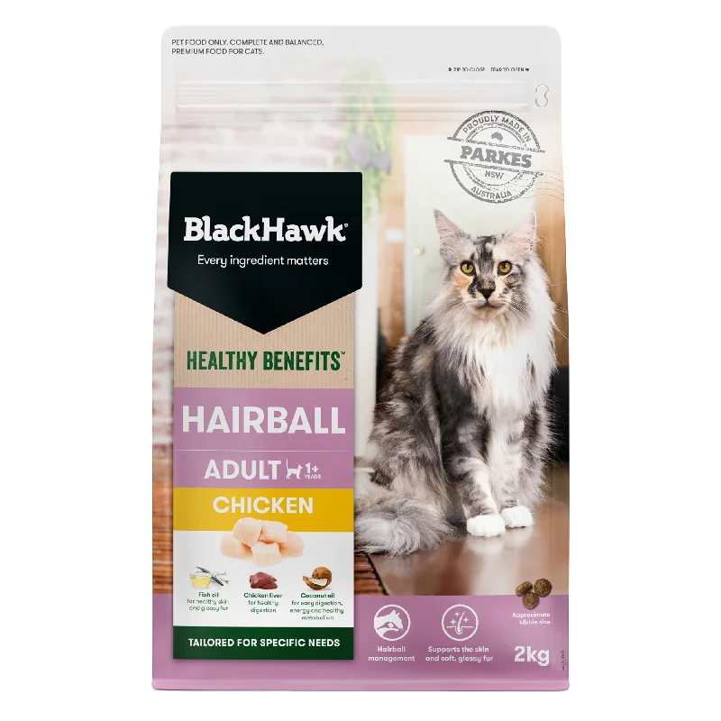 Black Hawk Healthy Benefits Hairball Chicken Cat Dry Food 2kg