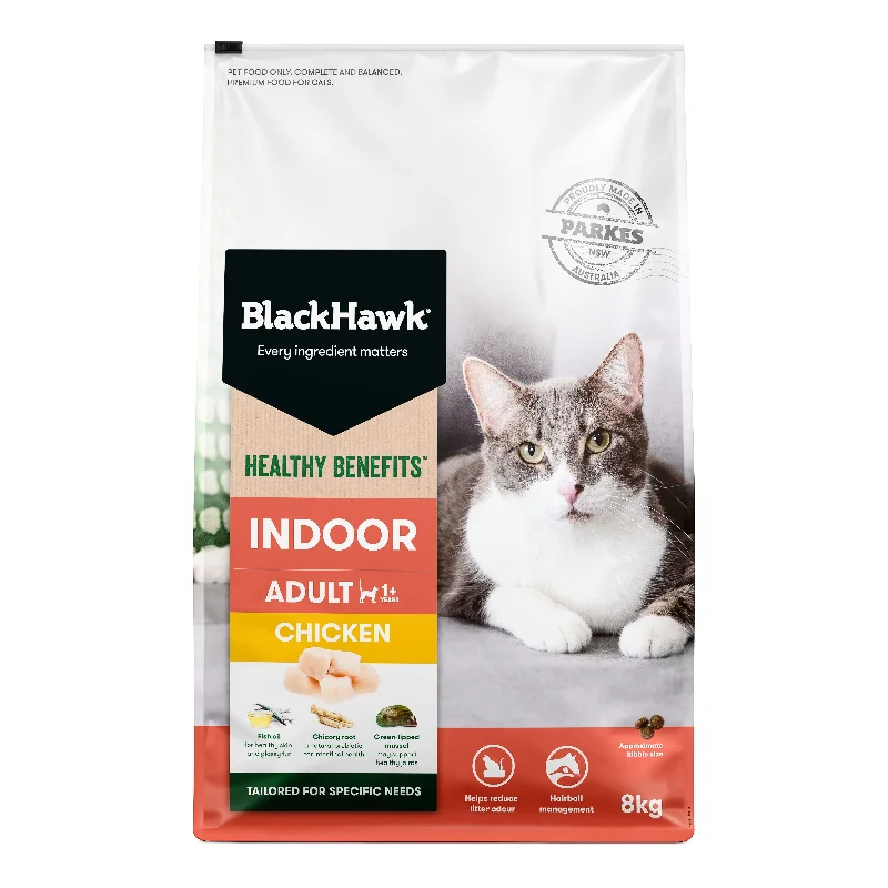 Black Hawk Healthy Benefits Indoor Chicken Cat Dry Food 8kg