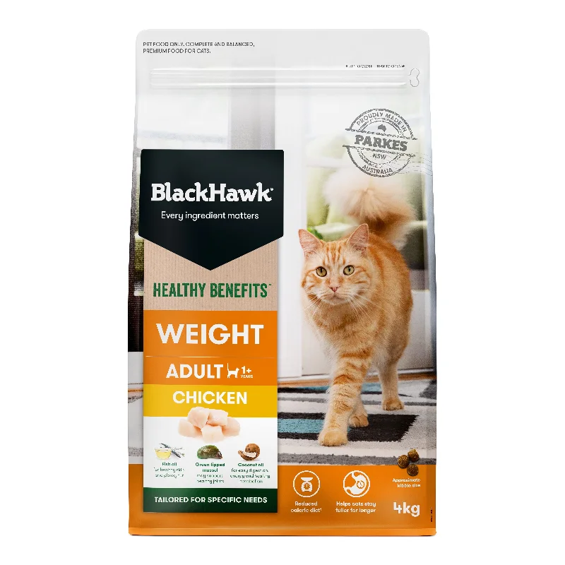 Black Hawk Healthy Benefits Weight Management Chicken Cat Dry Food 4kg