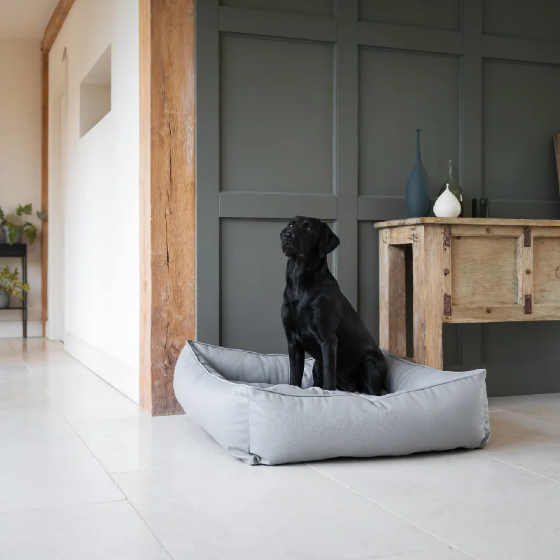 Box Bed in Rhino Tough Granite Faux Leather by Lords & Labradors