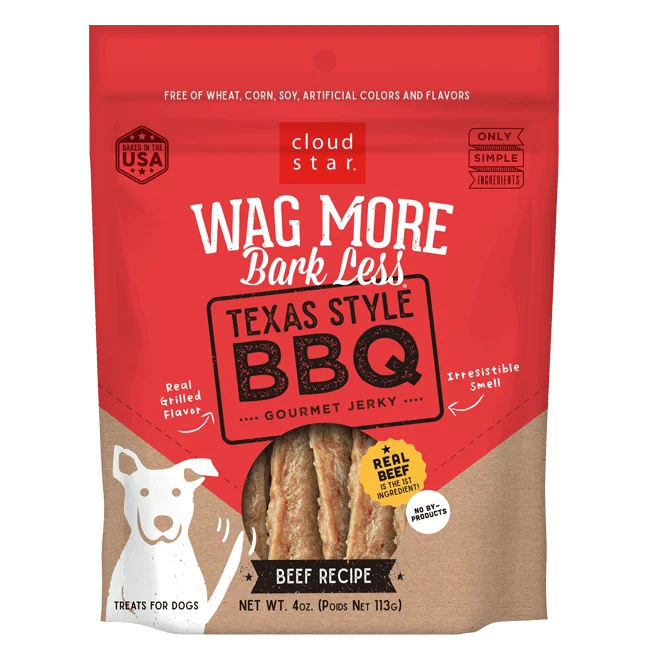 Cloud Star Wag More Bark Less Jerky: Texas Style BBQ Treats for Dogs