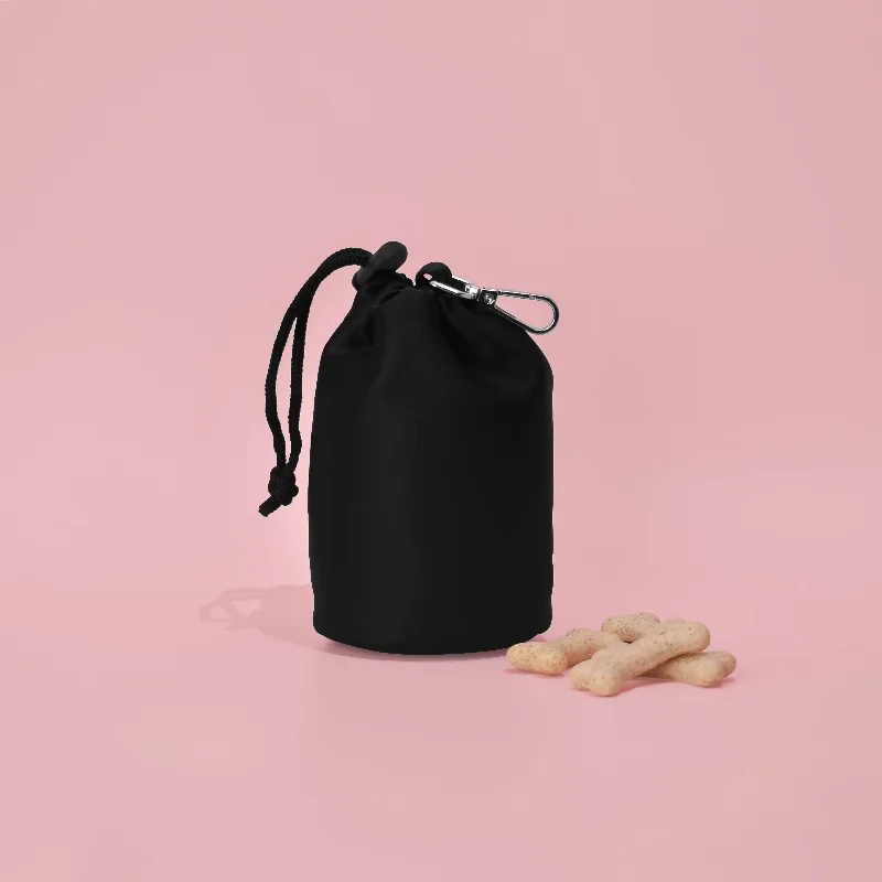 Drawstring Treat Pouch - Plain Black