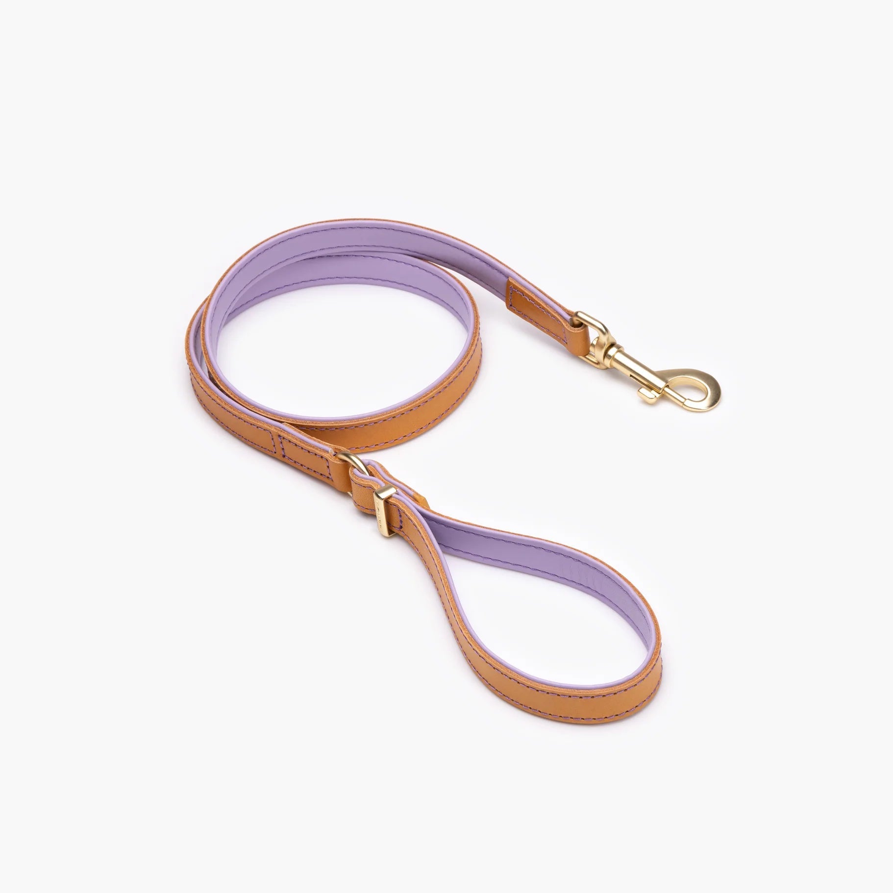 EzyDog Oxford Leather Dog Lead Blonde and Lilac 42inch