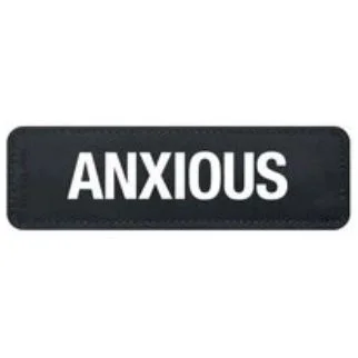 EzyDog Side Patch Label Anxious for Saddle Bags, Convert and Express Harness Large