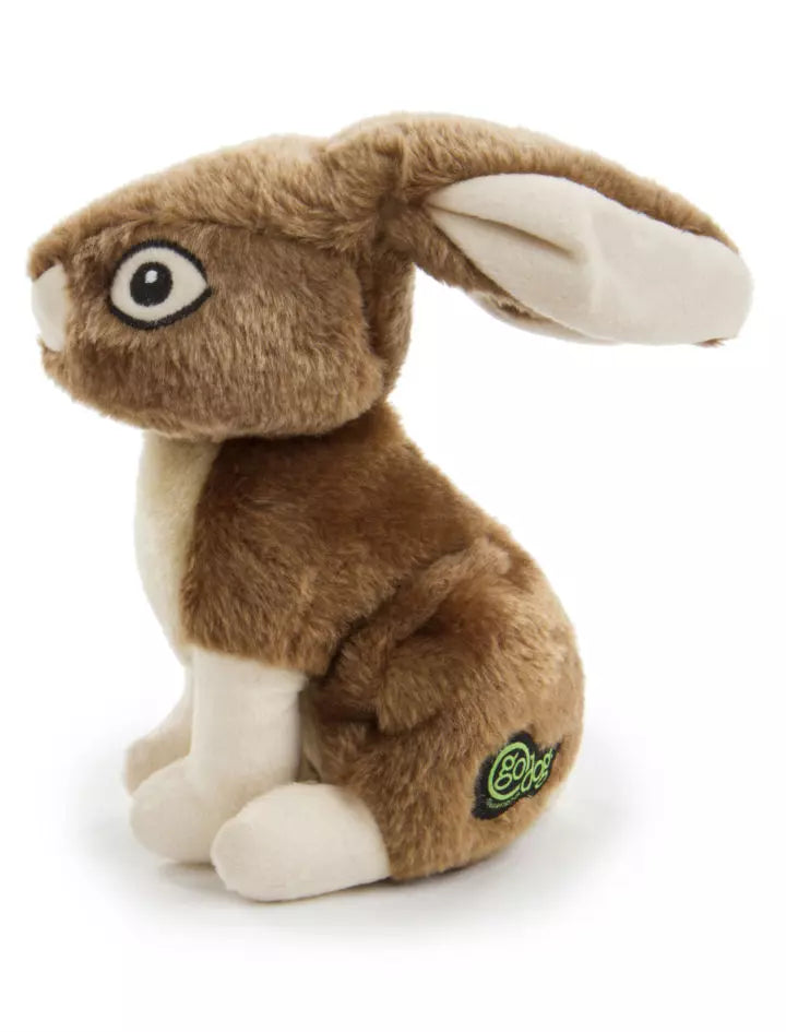 goDog Wildlife Durable Plush Dog Toy, Rabbit