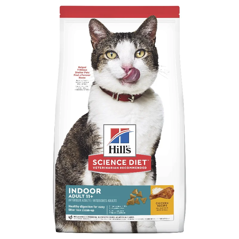 Hills Science Diet Indoor Adult 11+ Dry Cat Food 1.58kg