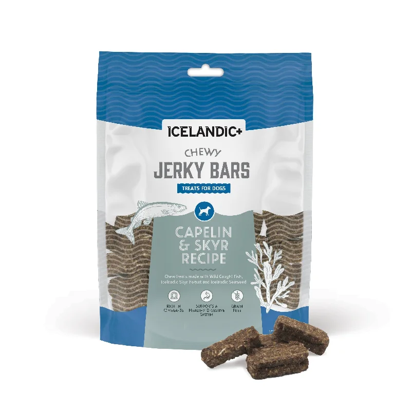 Icelandic+ Jerky Bars Capelin & Skyr Recipe Soft Dog Treats, 2.5oz