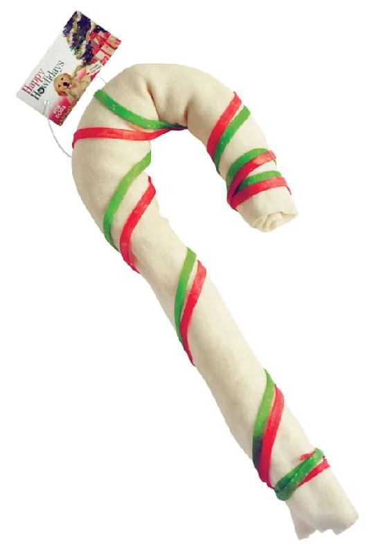 Large Rawhide Candy Canes