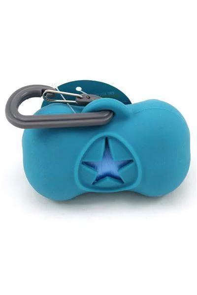 Messy Mutts Silicone Waste Bag Holder Blue