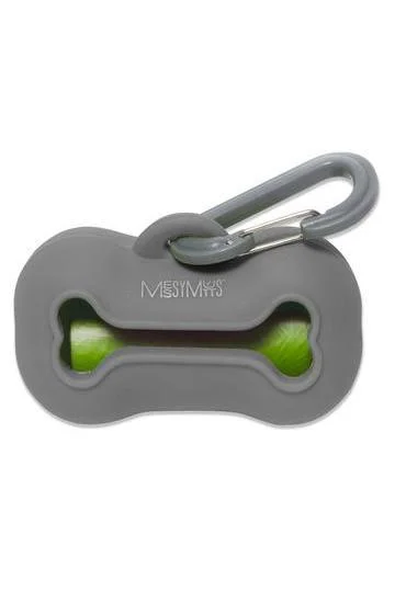 Messy Mutts Silicone Waste Bag Holder Grey