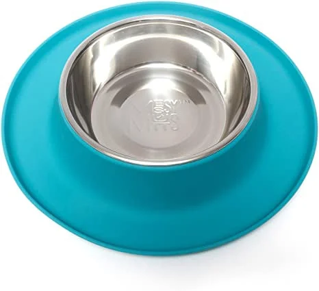 Messy Mutts Feeder Blue Dog Bowl