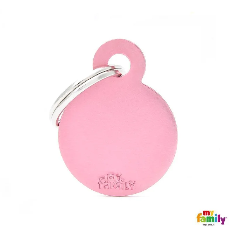 My Family Basic Circle Small Pink with Free Engraving