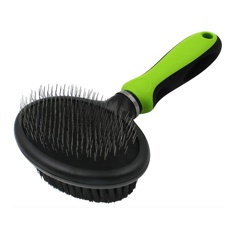 Pet Life® Flex Series Dual Grooming Pet Brush