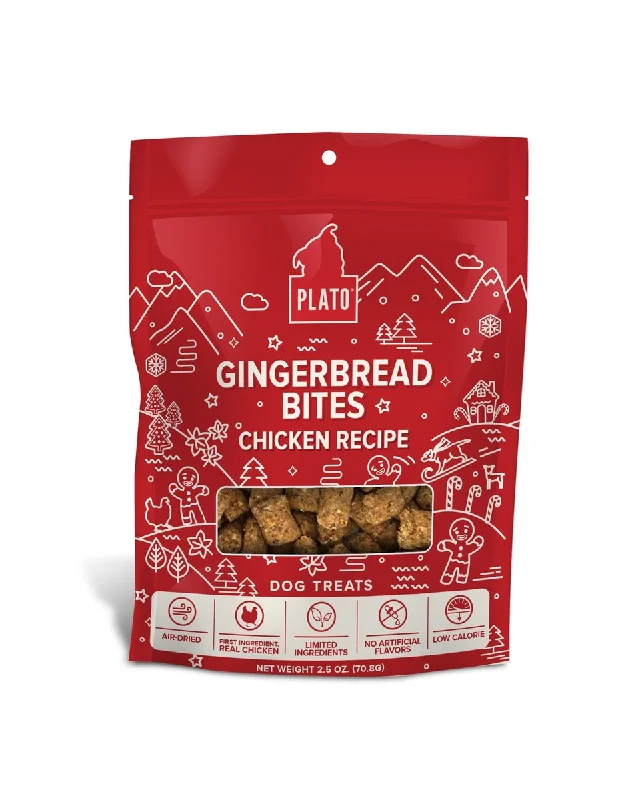 Plato Gingerbread Bites Chicken Recipe Dog Treats