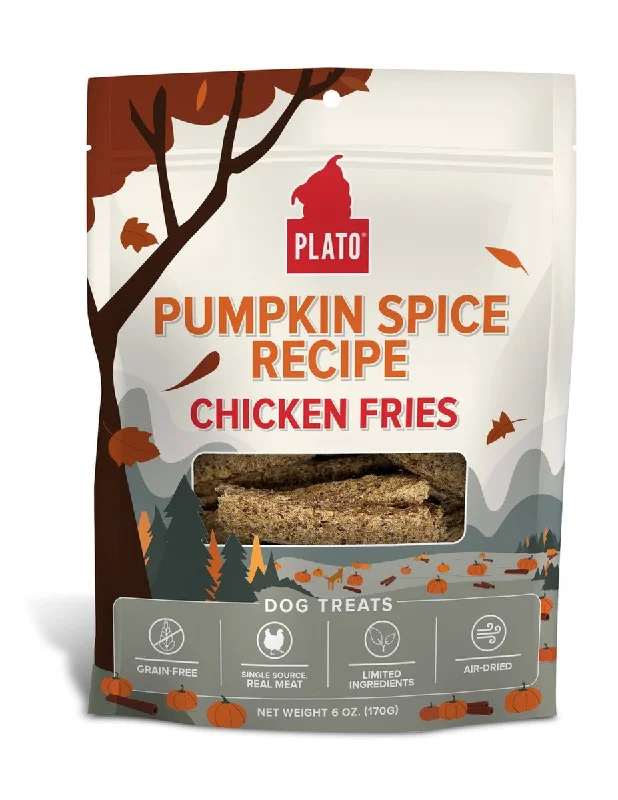 Plato Pumpkin Spice Recipe Chicken Fries Treats for Dogs