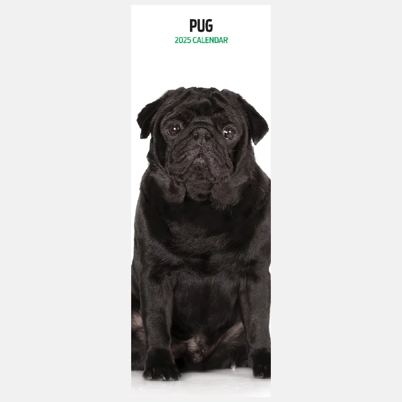 Pug Slim Calendar 2025