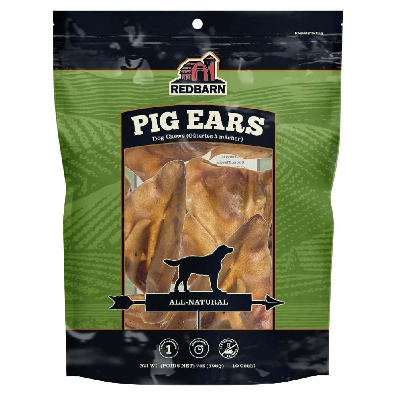 Redbarn Pig Ear 10ct Dog Chew