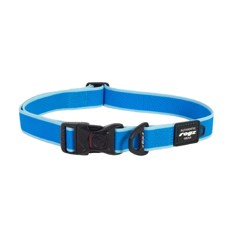 Rogz Classic Amphibian Blue Dog Collar Extra Large