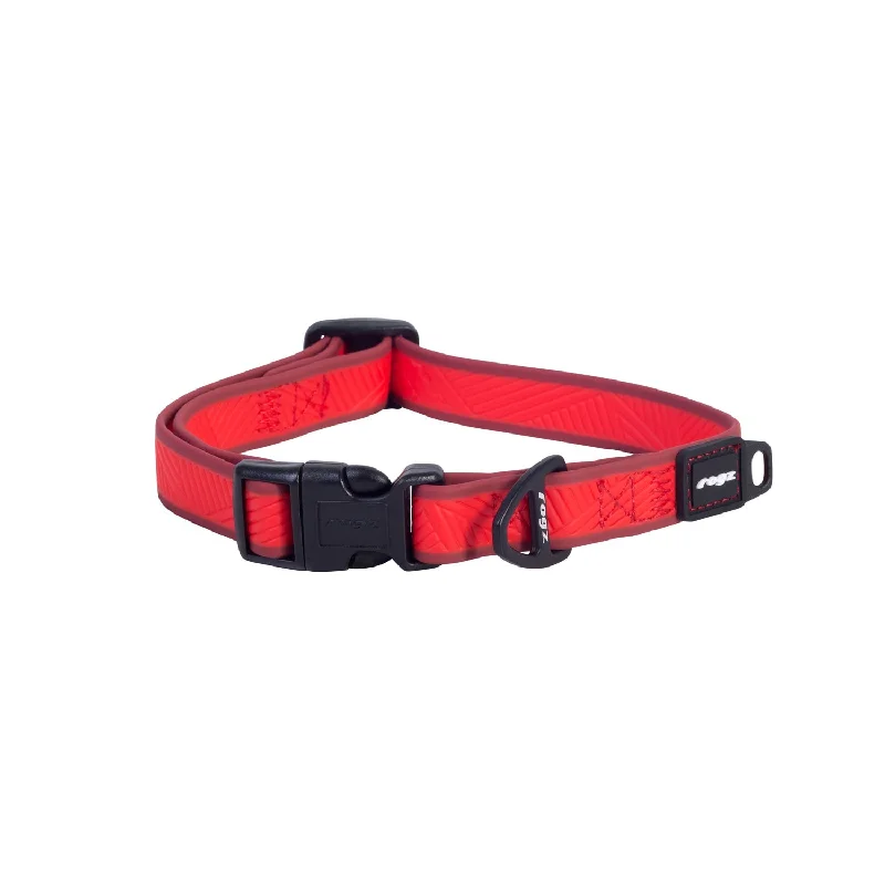 Rogz Classic Amphibian Red Dog Collar Medium