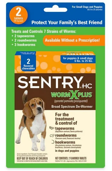 Sentry WormX Plus Small Dog 2 pk