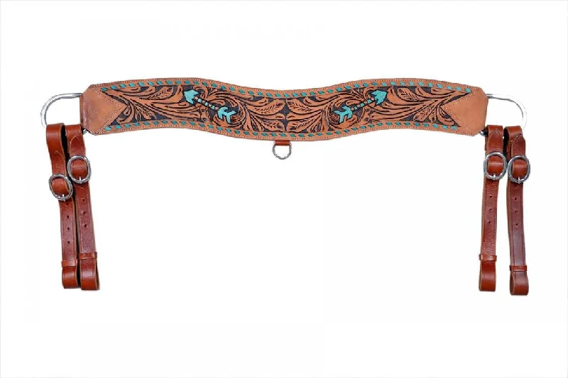 Showman Floral Tooled Tripping Collar