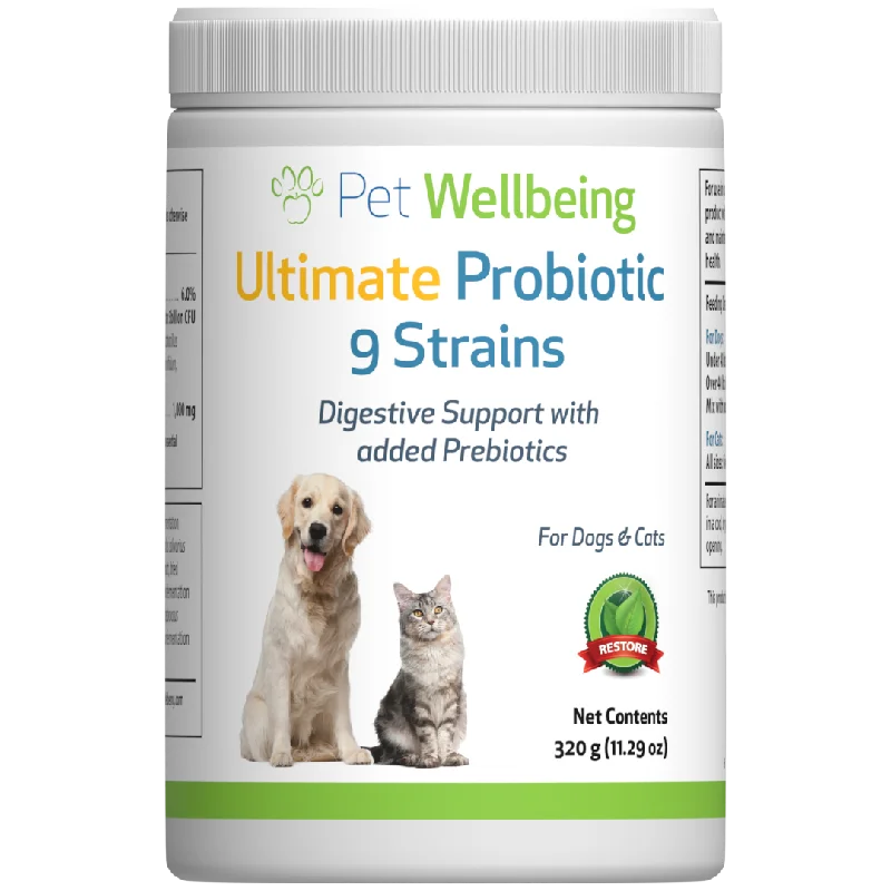 Ultimate Probiotic 9 Strains with Prebiotics - Gut Microbiome Health for Dogs