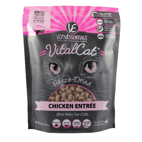 Vital Essentials Chicken Mini Nibs Freeze-Dried Grain Free Cat Food