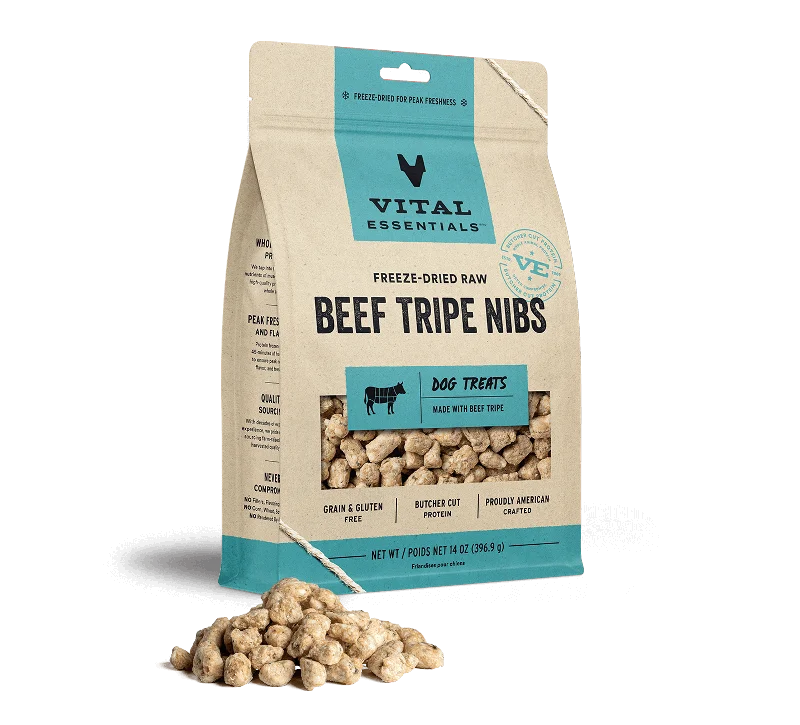 Vital Essentials Freeze-Dried Beef Tripe Nibs Dog Treats