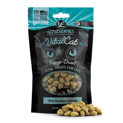 Vital Essentials Freeze Dried Wild Alaskan Salmon Treats for Cats