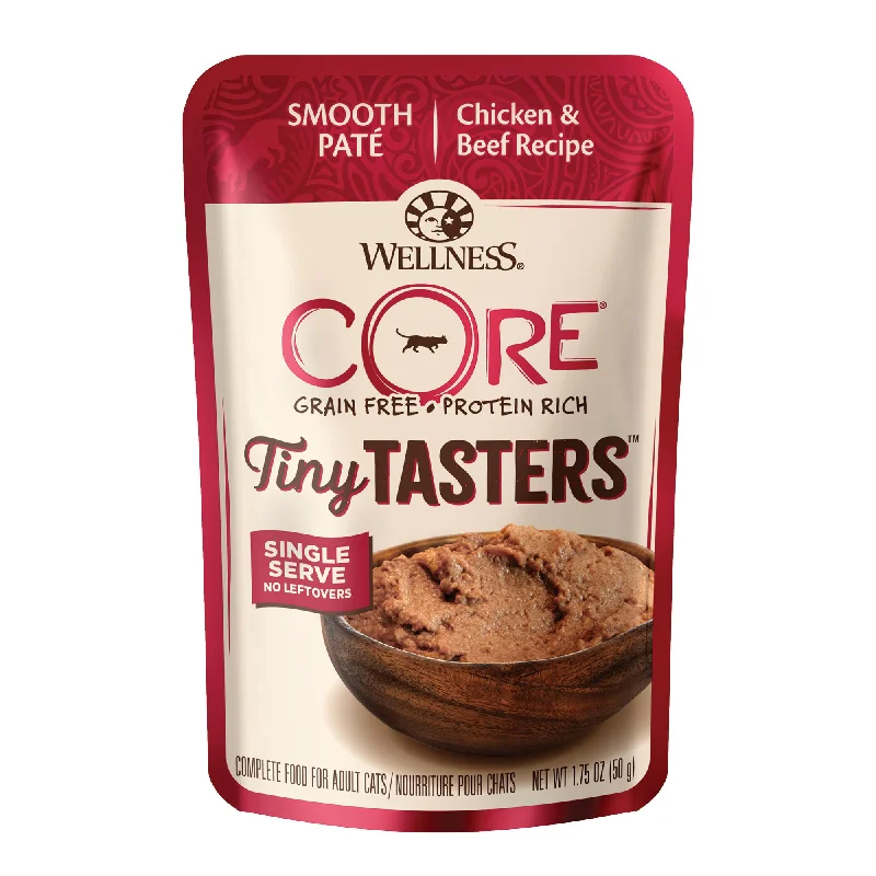 Wellness CORE Tiny Tasters Chicken and Beef Paté Wet Cat Food 50g x 12